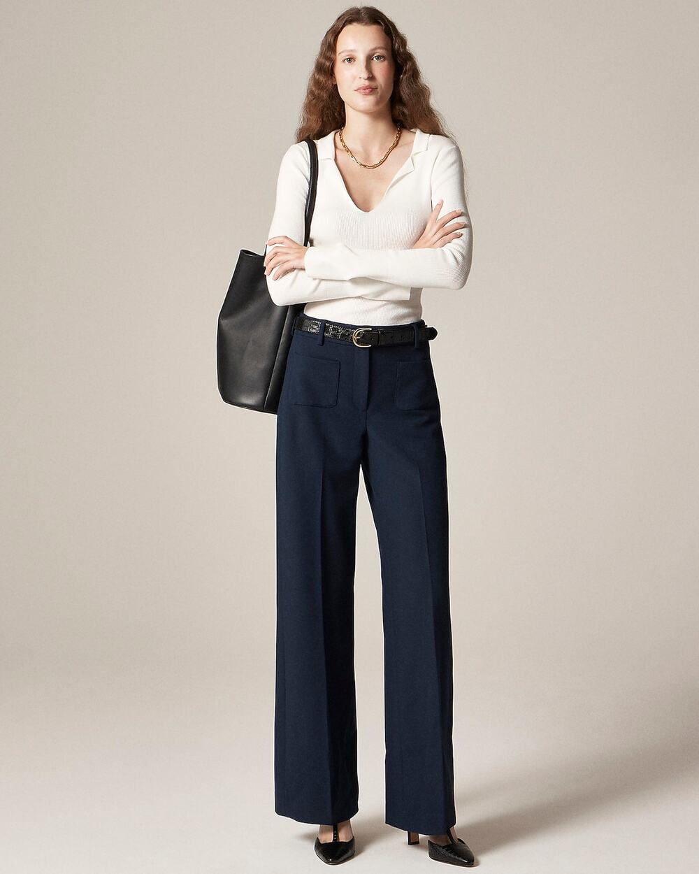 J.Crew Navy Carolina Workwear Pant Four Season Stretch Super Comfy 12